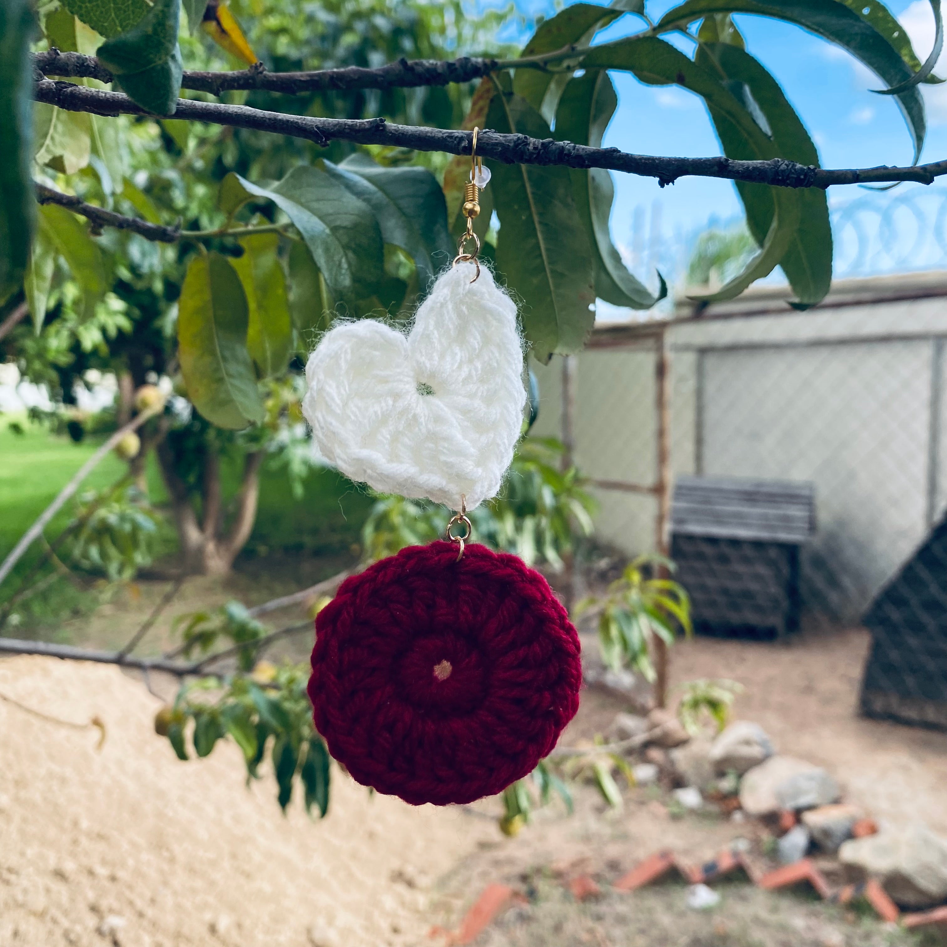 Christmas Double-Cupid Stitch Earrings