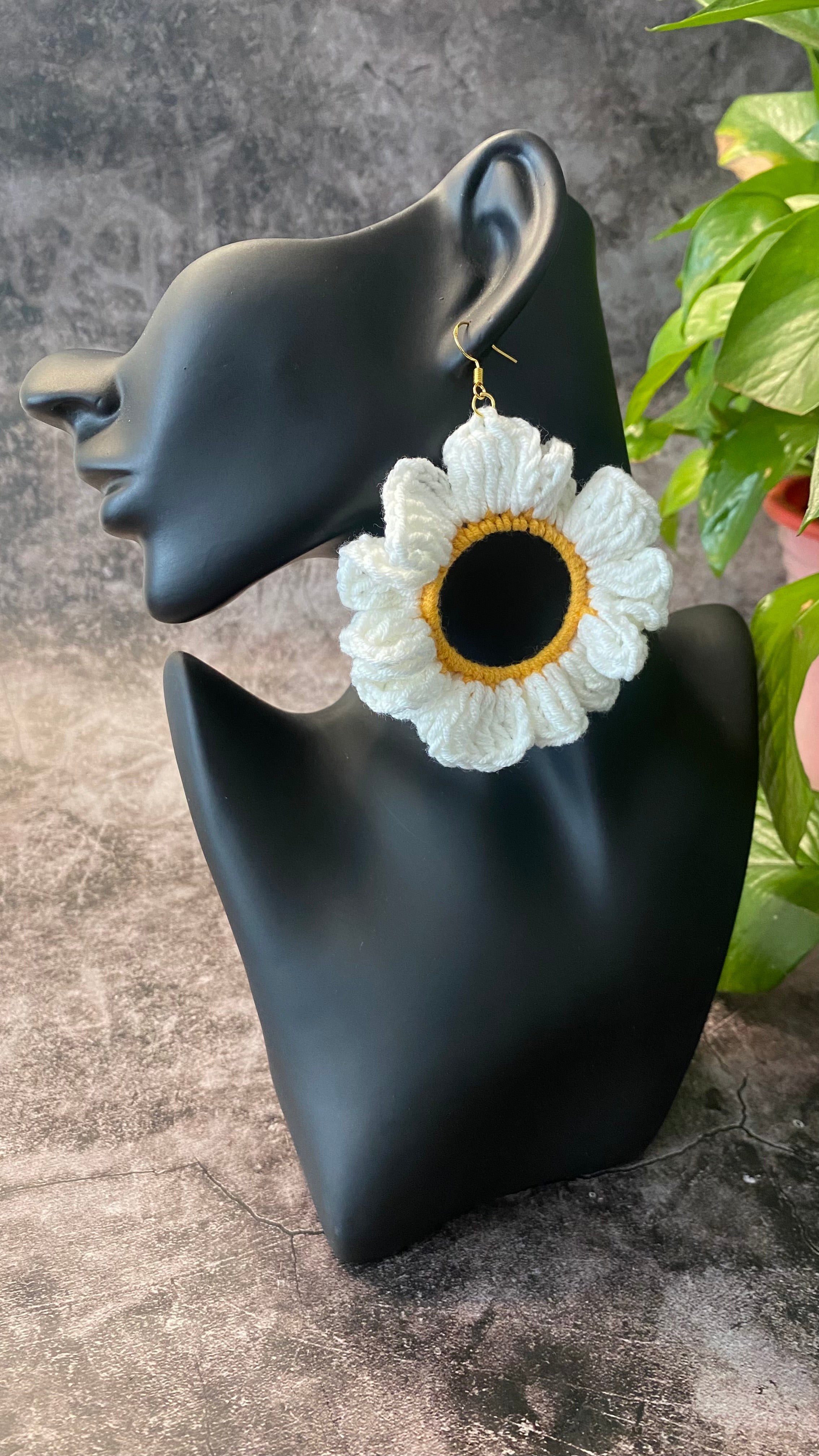 Daisy Crochet Earrings